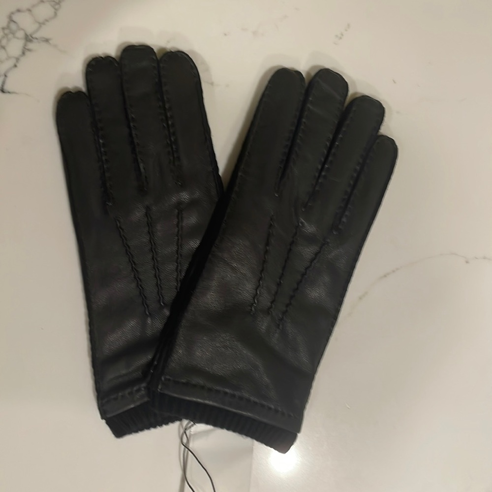 Stewart of Scotland 100% Cashmere Lined Leather Glove size: Large L New NIB